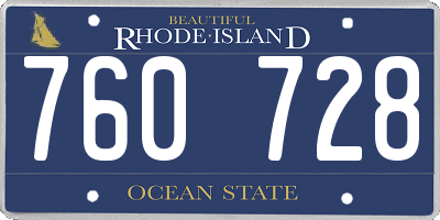 RI license plate 760728