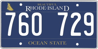 RI license plate 760729