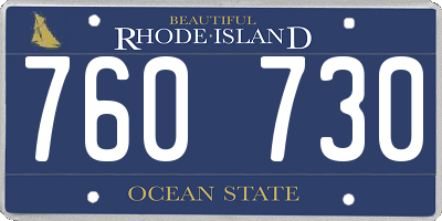 RI license plate 760730