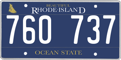 RI license plate 760737