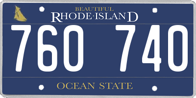 RI license plate 760740