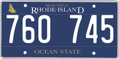 RI license plate 760745