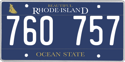 RI license plate 760757