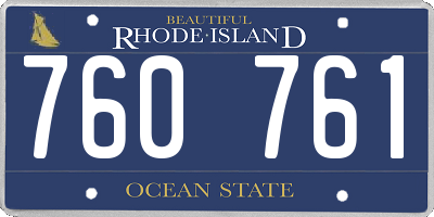 RI license plate 760761