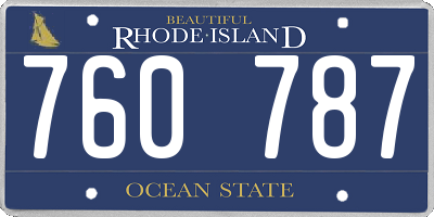 RI license plate 760787