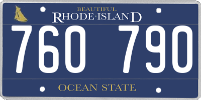 RI license plate 760790