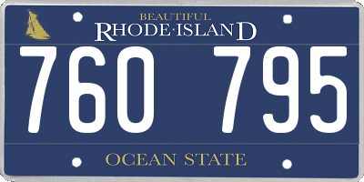 RI license plate 760795