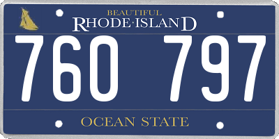 RI license plate 760797