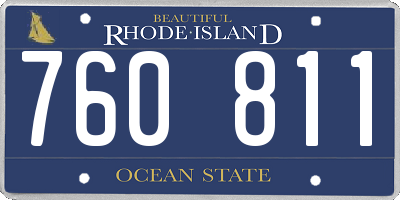 RI license plate 760811