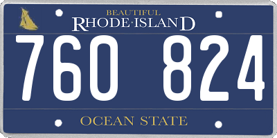 RI license plate 760824