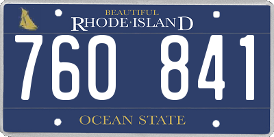 RI license plate 760841
