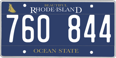 RI license plate 760844