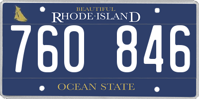 RI license plate 760846