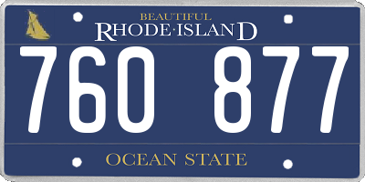 RI license plate 760877