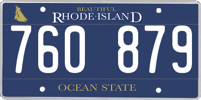 RI license plate 760879