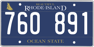 RI license plate 760891