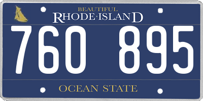 RI license plate 760895