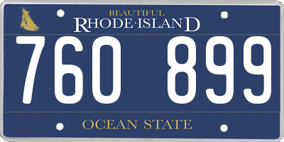 RI license plate 760899