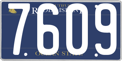 RI license plate 7609