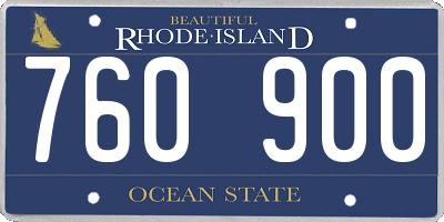 RI license plate 760900