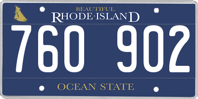 RI license plate 760902