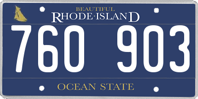 RI license plate 760903