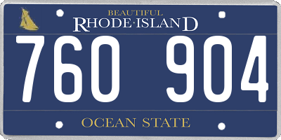 RI license plate 760904