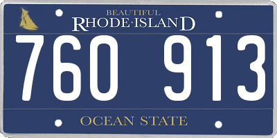 RI license plate 760913
