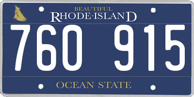 RI license plate 760915