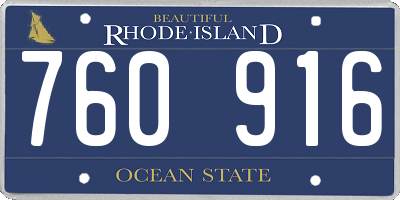 RI license plate 760916