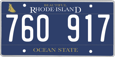 RI license plate 760917