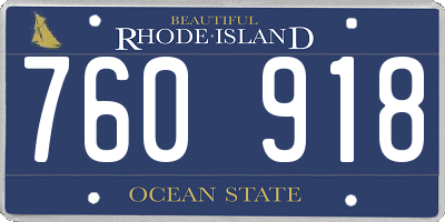 RI license plate 760918