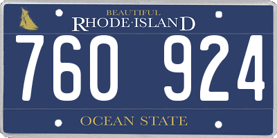 RI license plate 760924