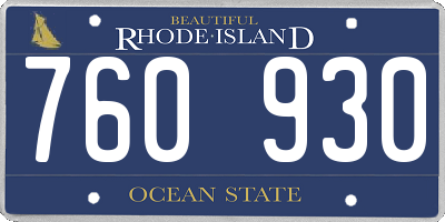 RI license plate 760930
