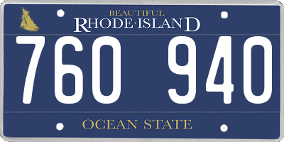 RI license plate 760940