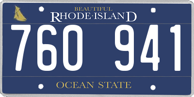 RI license plate 760941