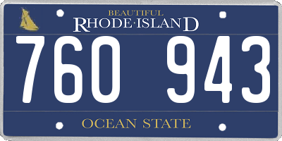 RI license plate 760943