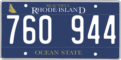 RI license plate 760944