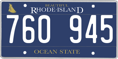 RI license plate 760945