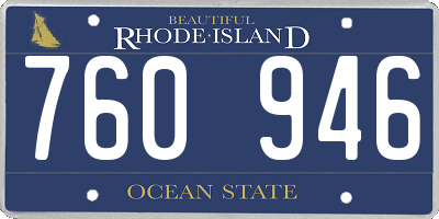 RI license plate 760946