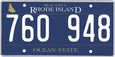 RI license plate 760948
