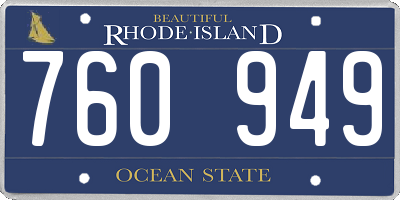 RI license plate 760949