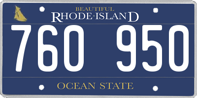 RI license plate 760950