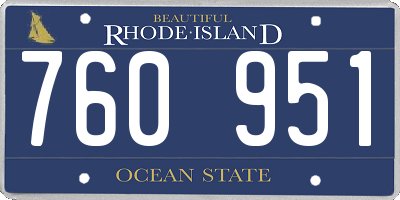 RI license plate 760951