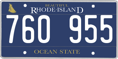 RI license plate 760955