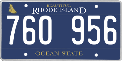 RI license plate 760956