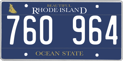 RI license plate 760964