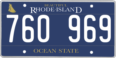 RI license plate 760969