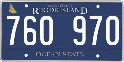 RI license plate 760970