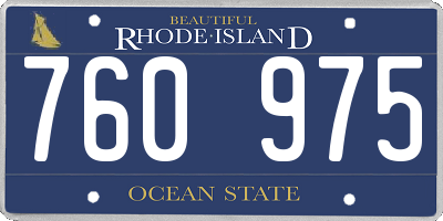 RI license plate 760975